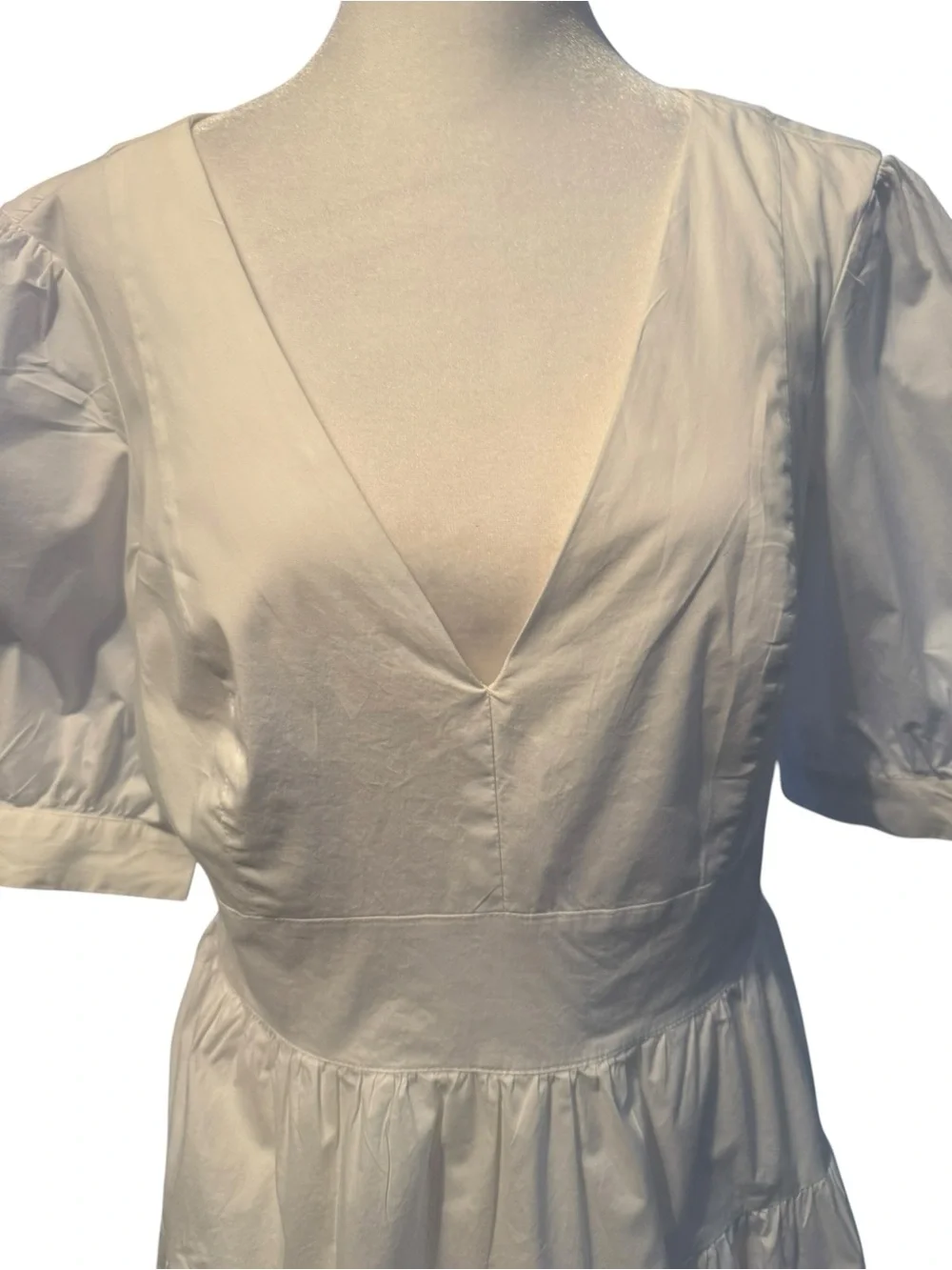 Women’s Michael Michael Kors white lined mini tiered dress EUC Size Medium